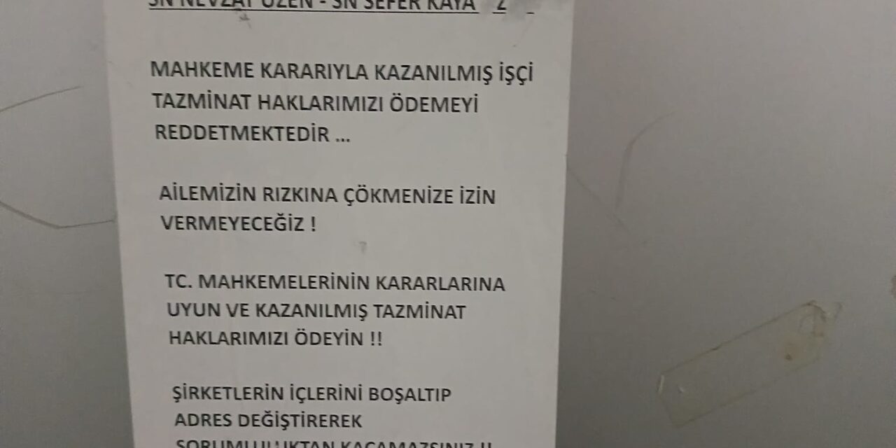 Kale Gıda işçileri tazminatlarını alamıyor: Çanakkale’de duvarlar işçilerin sesi oldu