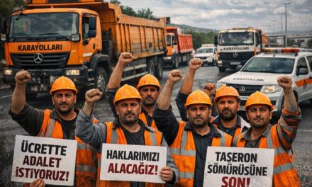 Afyon’da Karayolları Taşeron İşçileri Greve Çıktı